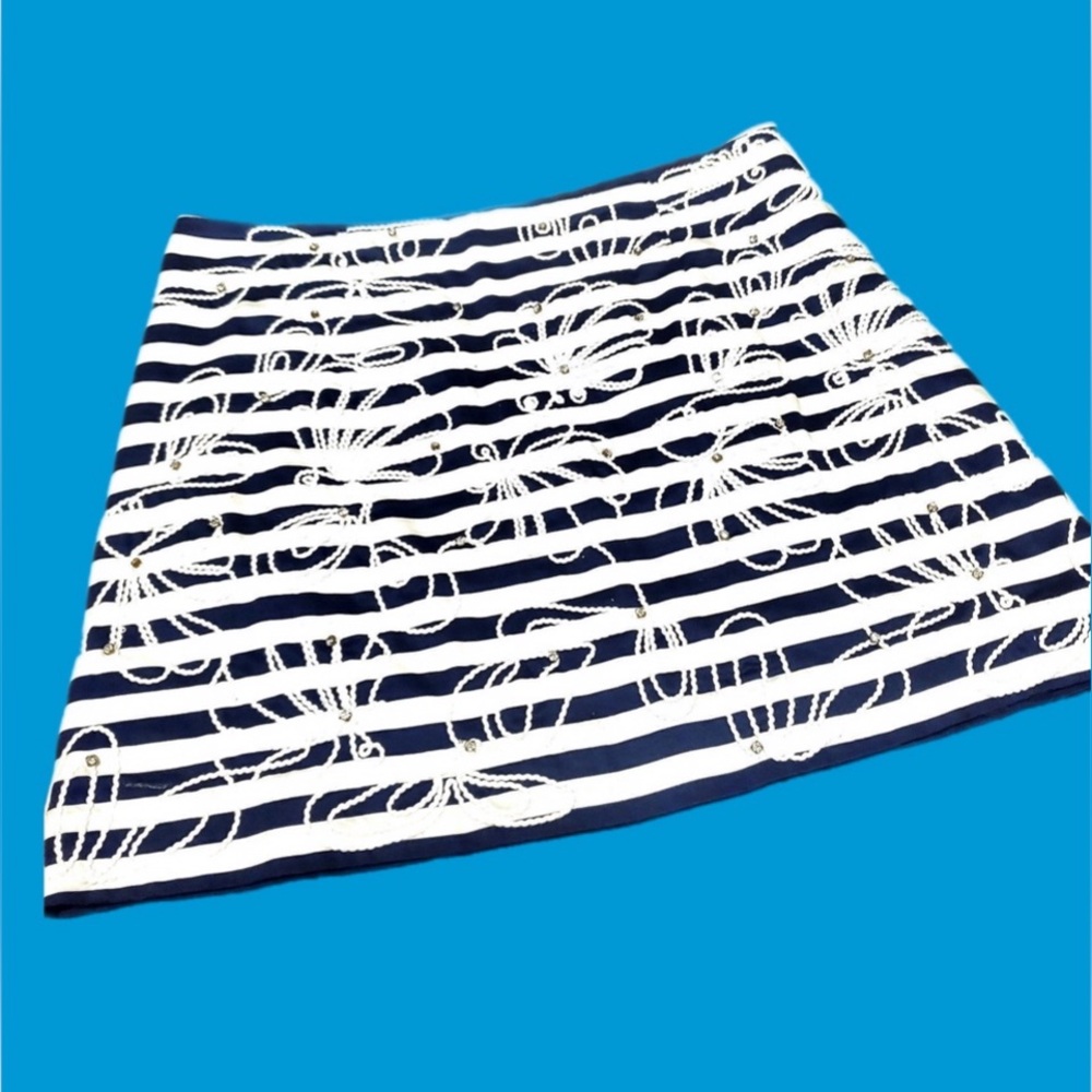 💫RARE🌺 NWOT Lilly Pulitzer Tate Skirt | Bright Navy Cording We Will Go | Size 2